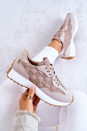 Klasikiniai sportiniai batai surišti smėlio spalvos Patrice