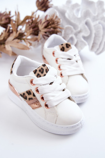 Odiniai sportiniai batai Leopard White Trixie