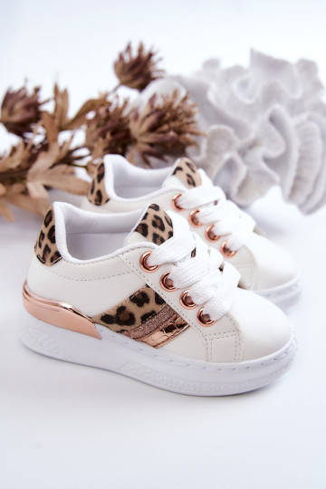 Odiniai sportiniai batai Leopard White Trixie 2