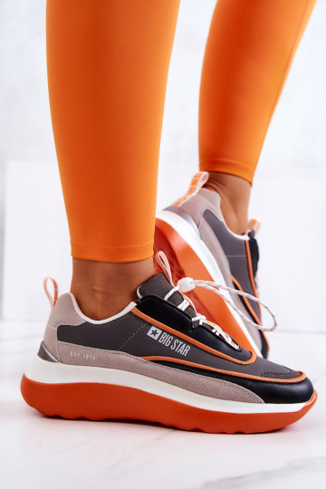 Sportiniai batai Sportiniai bateliai Big Star JJ274996 Pilkai oranžinė 2
