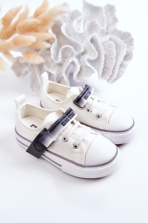 Vaikiški žemi sportbačiai BIG STAR JJ374075 Balti