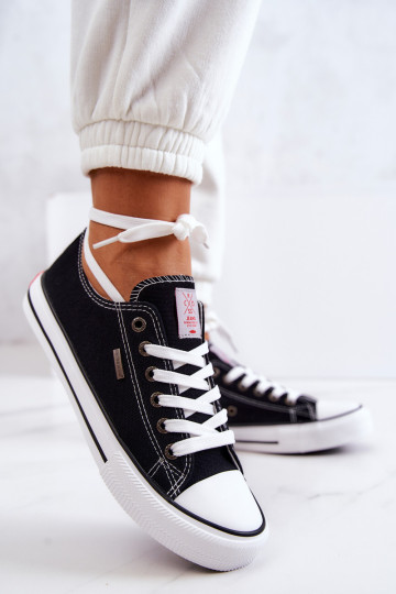 Moteriški klasikiniai sportbačiai Cross Jeans JJ2R4011C juodi 2