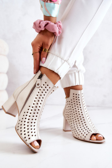 Odiniai ažūriniai batai Maciejka 05420-04 Smėlio spalvos 2