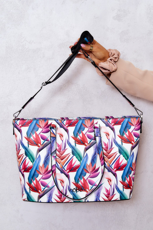 Klasikinis didelis krepšys NOBO M1330-CM00 Multi-White