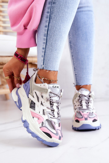 Moteriški sportiniai odiniai sportbačiai GOE JJ2N4090 Daugiaspalviai