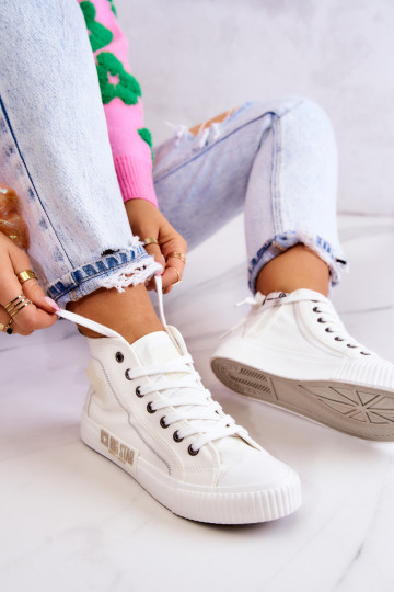 Klasikiniai aukšti sportbačiai Big Star JJ274379 balti 2