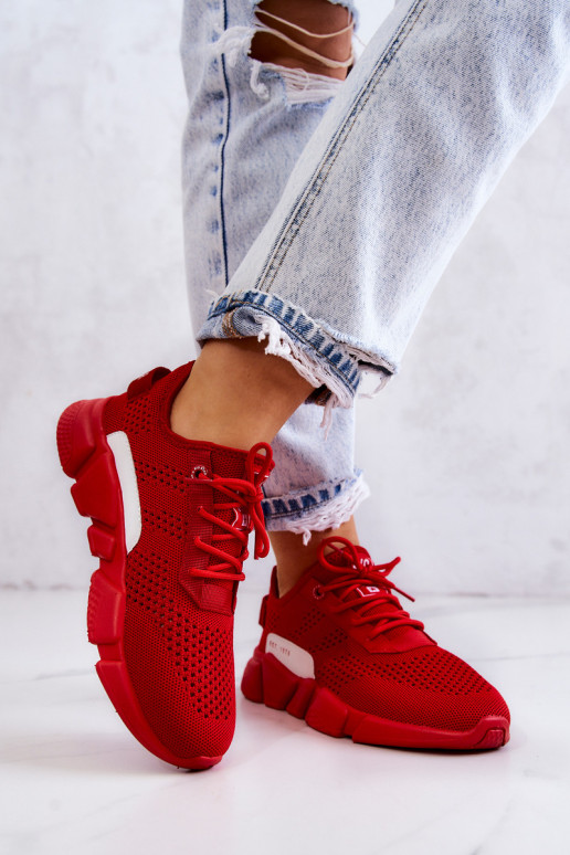 Moteriški sportiniai bateliai Memory Foam Big Star JJ274270 Raudoni