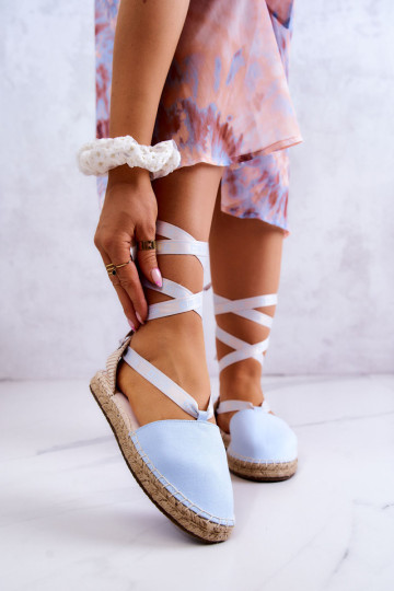 Moteriškos surištos espadrilės Big Star JJ274863 mėlynos spalvos