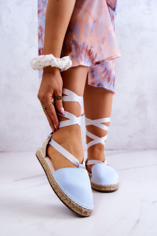 Moteriškos surištos espadrilės Big Star JJ274863 mėlynos spalvos