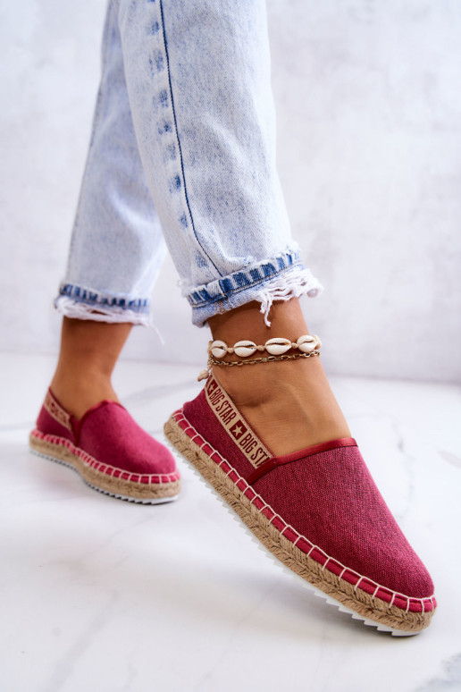 Užsegamos espadrilės Big Star JJ274880 Tamsiai rožinė