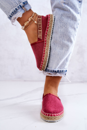 Užsegamos espadrilės Big Star JJ274880 Tamsiai rožinė