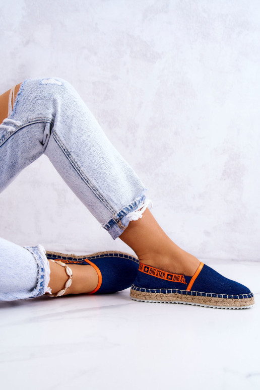 Užsegamos espadrilės Big Star JJ274877 Tamsiai mėlynos spalvos
