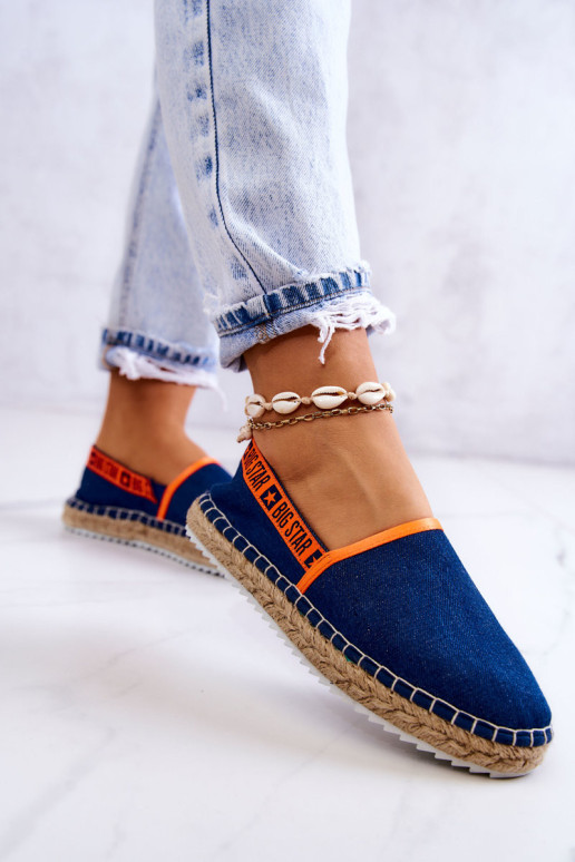 Užsegamos espadrilės Big Star JJ274877 Tamsiai mėlynos spalvos