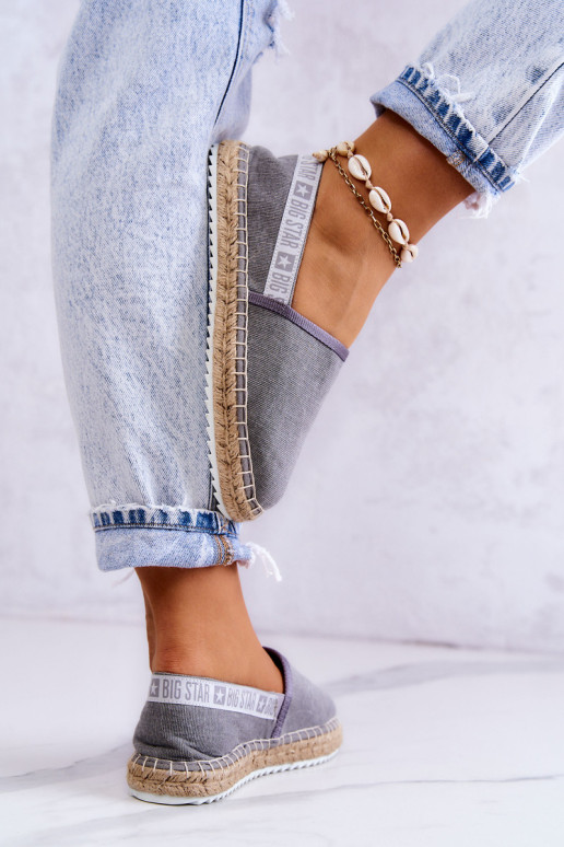 Užsegamos espadrilės Big Star JJ274876 Pilka