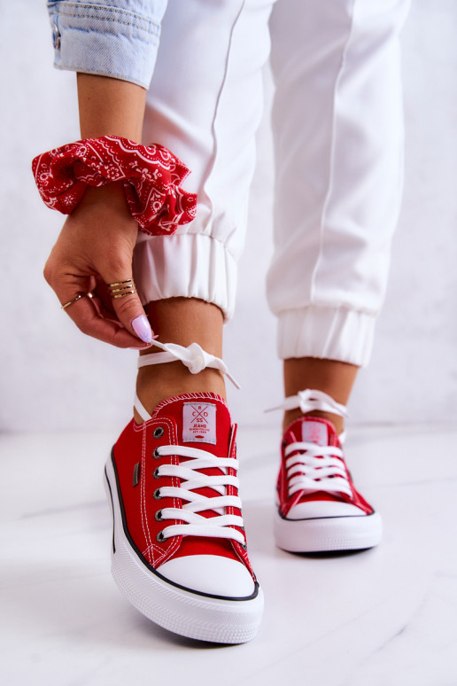 Moteriški klasikiniai sportbačiai Cross Jeans JJ2R4010C Raudona