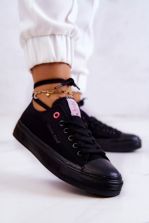 Klasikiniai Sneakers Cross Jeans JJ2R4019C juodi