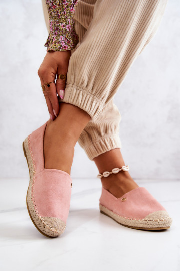 Moteriškos zomšos Espadrilles Pink Joaquin