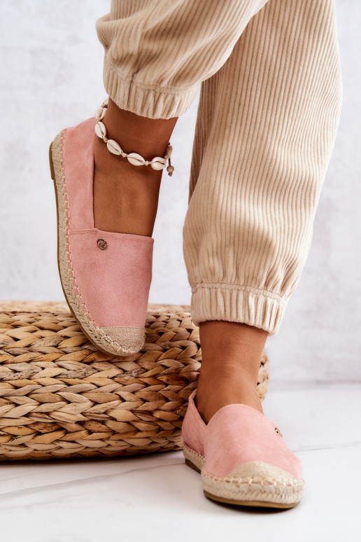 Moteriškos zomšos Espadrilles Pink Joaquin