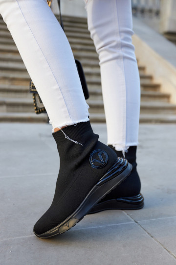 Moteriškos juodos sportinės kojinės 2