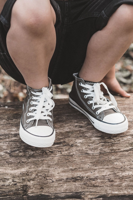 Vaikiški aukšti sportbačiai Khaki Filemon