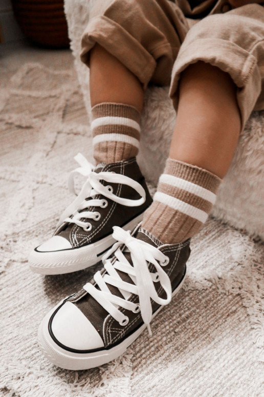 Vaikiški aukšti sportbačiai Khaki Filemon