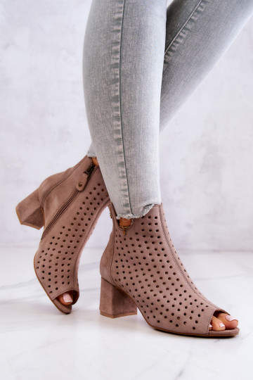 Odiniai ažūriniai batai Maciejka 05420-10 Tamsiai smėlio spalvos 2