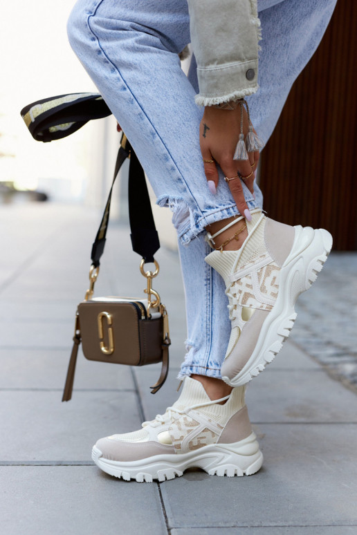 Sportiniai bateliai Beige-Gold Phinell