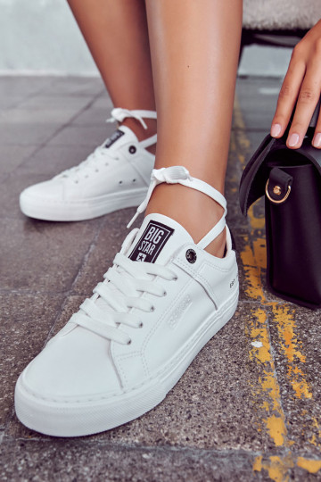 Odiniai sportbačiai Big Star JJ274211 balti ir juodi 2