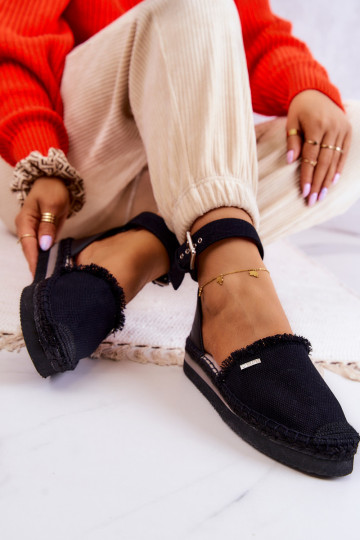 Moteriškos espadrilės su sagtimi Big Star JJ274888 Juoda