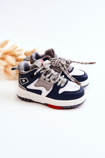 Vaikiški aukšti sportiniai batai tamsiai mėlyni Bruce