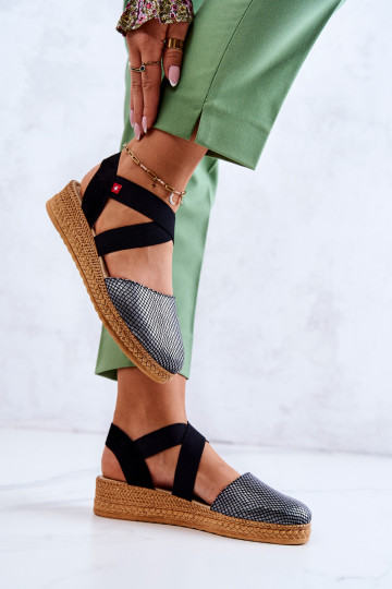 Madingos moteriškos espadrilės Big Star JJ276035 juodos