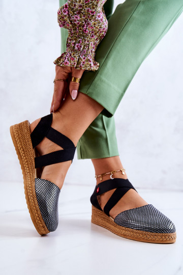 Madingos moteriškos espadrilės Big Star JJ276035 juodos