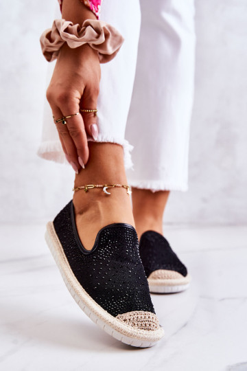 Moteriški audiniai espadrilės su kubiniais cirkonio oksidais 2