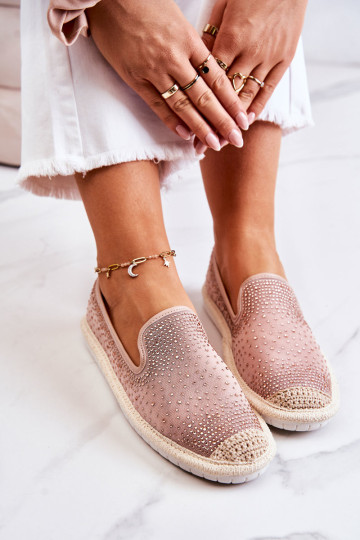 Moteriški audiniai Espadrilės su kubiniais cirkoniais