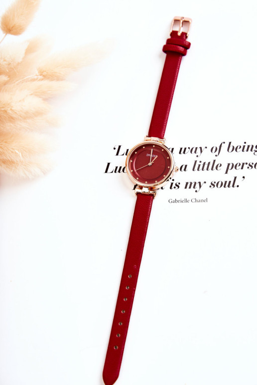 Moteriškas analoginis laikrodis Ernest Red