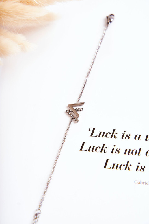 Grandininė apyrankė su kubiniu cirkonio sidabru