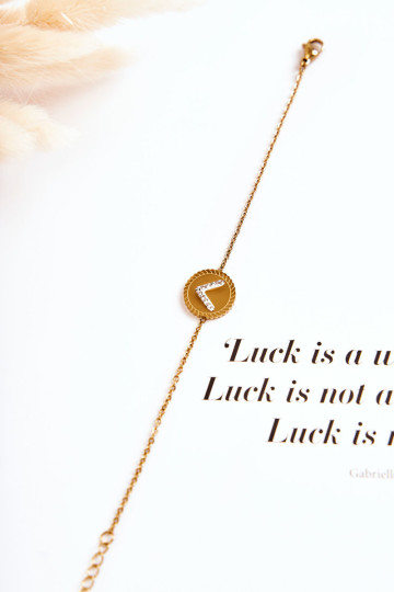 Moterų įžymybių apyrankė su ornamentu ir kubinio cirkonio aukso spalvos 2