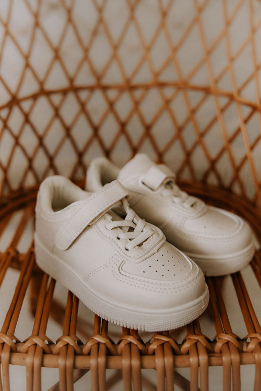 Vaikiški sportiniai bateliai su Velcro Beige Elike