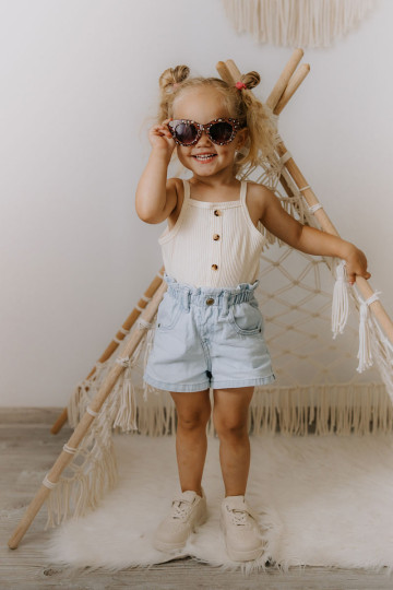 Vaikiški sportiniai bateliai su Velcro Beige Elike