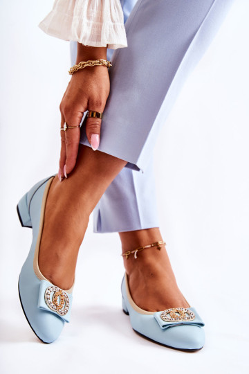 Odinės balerinos su baltu dekoru Blue Joliet 2