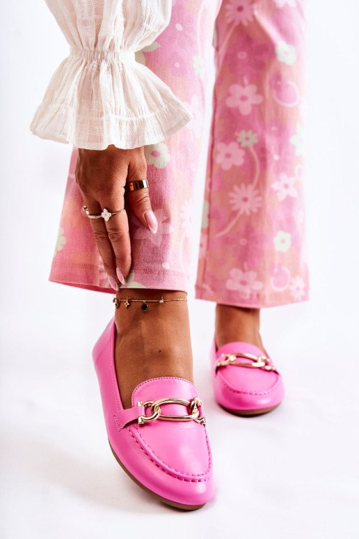 Pink Millario odiniai bateliai su dekoracija