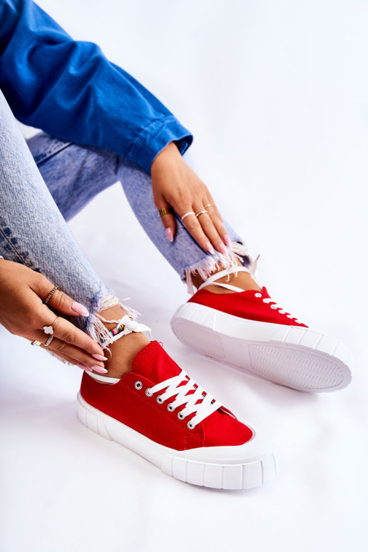 Moteriški sportbačiai ant platformos Red Comes