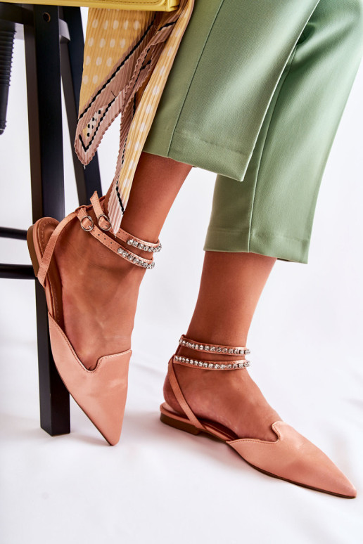 Moteriški sandalai su špiciniu pirštu Pink Amisha