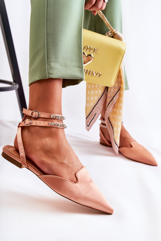 Moteriški sandalai su špiciniu pirštu Pink Amisha