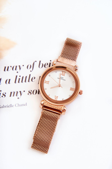 Giorgio & Dario moteriškas laikrodis su magnetine apyranke Rožinio aukso spalvos 2