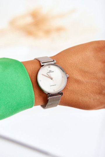 Moteriškas „Giorgio & Dario“ vandeniui atsparus laikrodis su sidabro apyranke