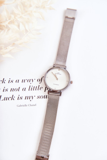 Moteriškas „Giorgio & Dario“ vandeniui atsparus laikrodis su sidabro apyranke 2