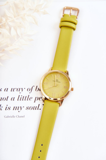 Moteriškas laikrodis su odiniu dirželiu Giorgio & Dario Green 2