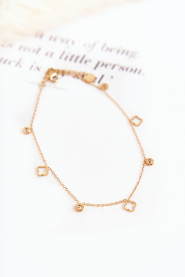 Apyrankė kojoms su pakabukais auksinė