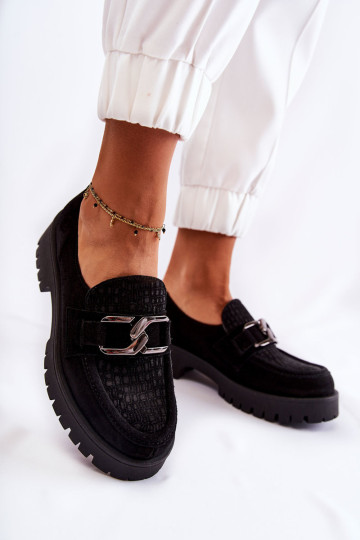 Madingi zomšiniai loaferiai šviesiai juodi Rayhan 2